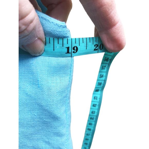 Multiples Blue Grommet Embellished Linen Jacket Zip Up with Pockets Size PS - Picture 5 of 6